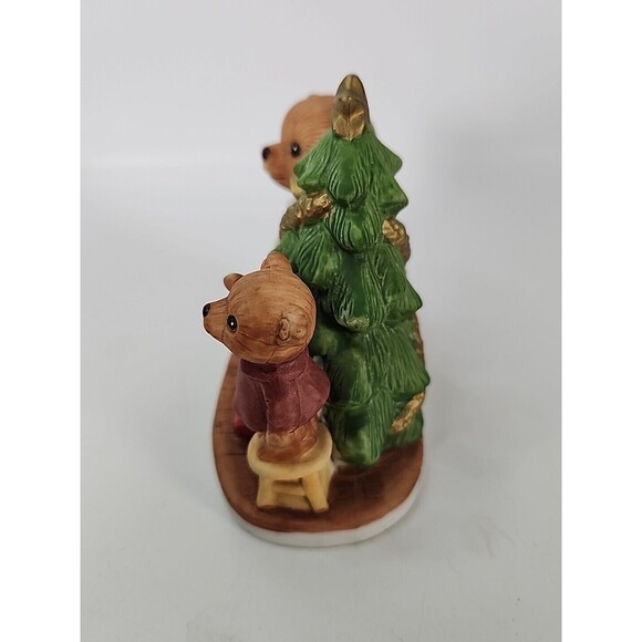 HOMCO Mama Bear with Baby Bear and Christmas Tree #5114 Holiday Figurine - Picture 3 of 11